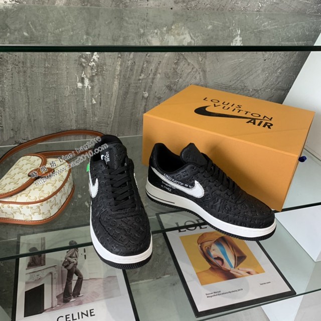 LV路易威登男士休閒運動鞋 Nike X Lv世紀大聯名22親友限定款運動板鞋 dx3146